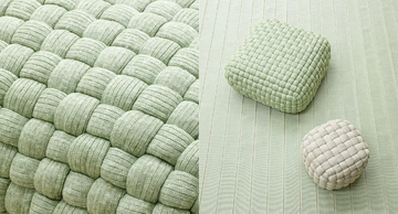 TOBIT - Fabric pouf with removable lining by Paola Lenti - view 3